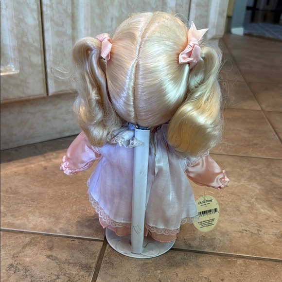 Precious Moments Pink and White Doll with Pigtails - Picture 4 of 4